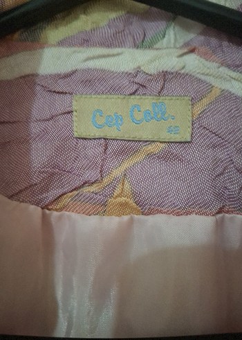 xl Beden Pastel Renkli Tie-Dye Kadın Ceket