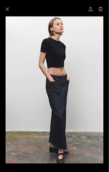Zara Siyah Crop Top