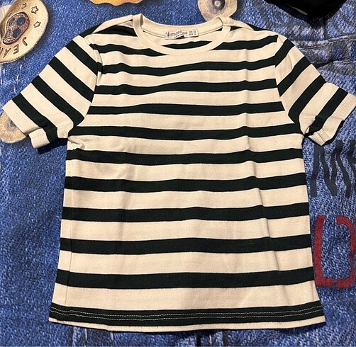 Stradivarius Stradivarius Çizgili Crop Top