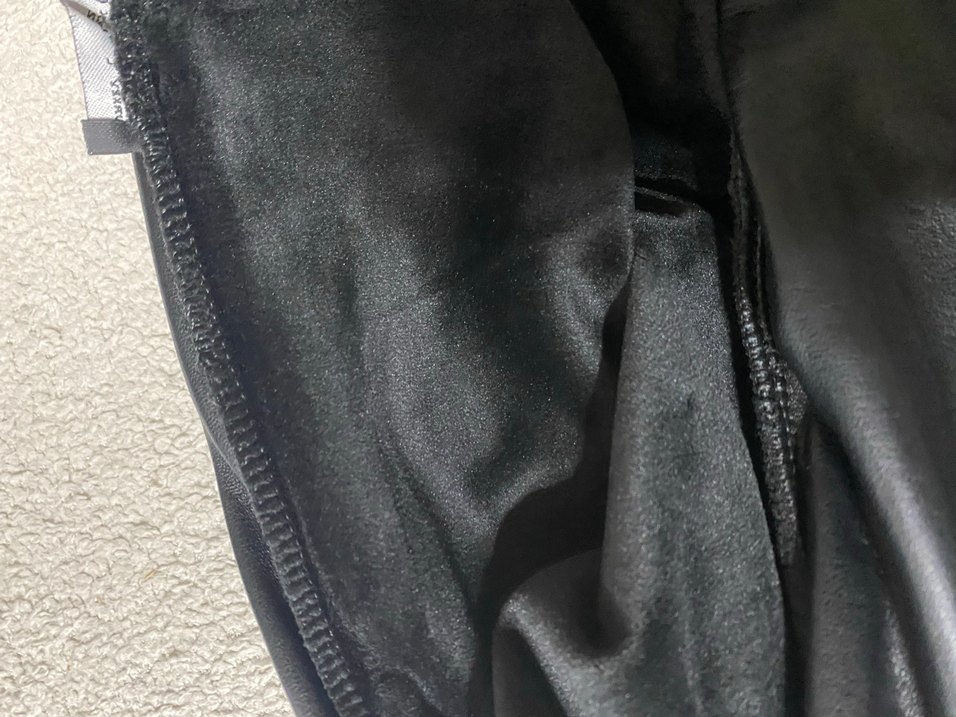 Kadın Siyah Deri içi şardonlu - Görsel 2