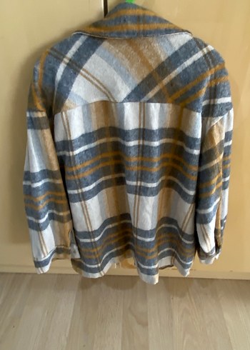 Düğmeli geniş kesim oduncu ceket gömlek - Görsel 2