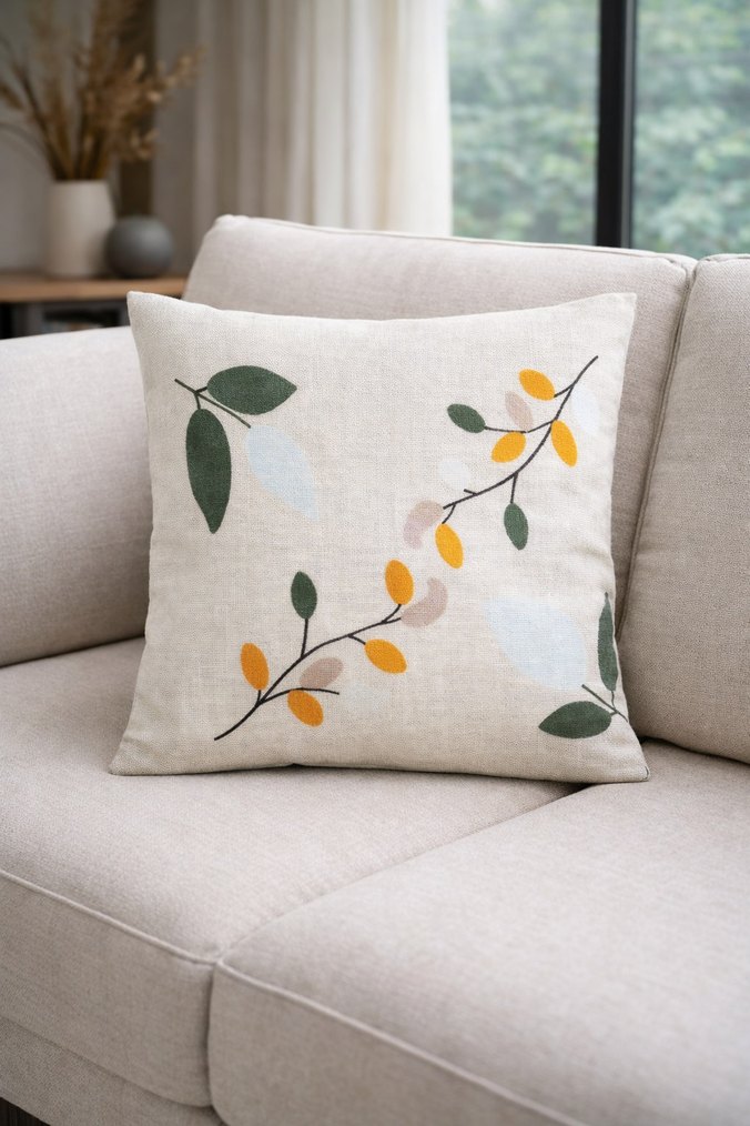 2'li Desenli Kırlent Kılıfı - Görsel 3