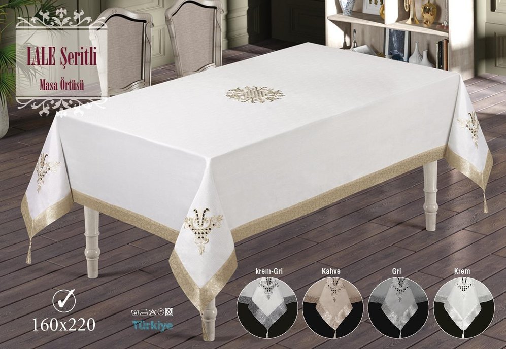 Lale Şeritli Masa Örtüsü - Görsel 2