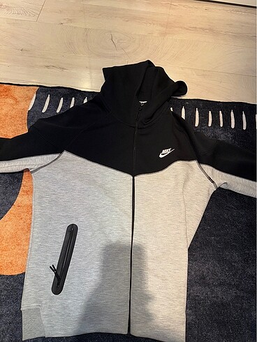 nike tech fleece üst gri orjinal - Görsel 2