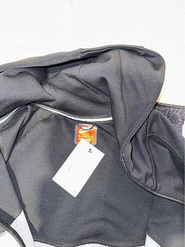 nike tech fleece üst gri orjinal - Görsel 3