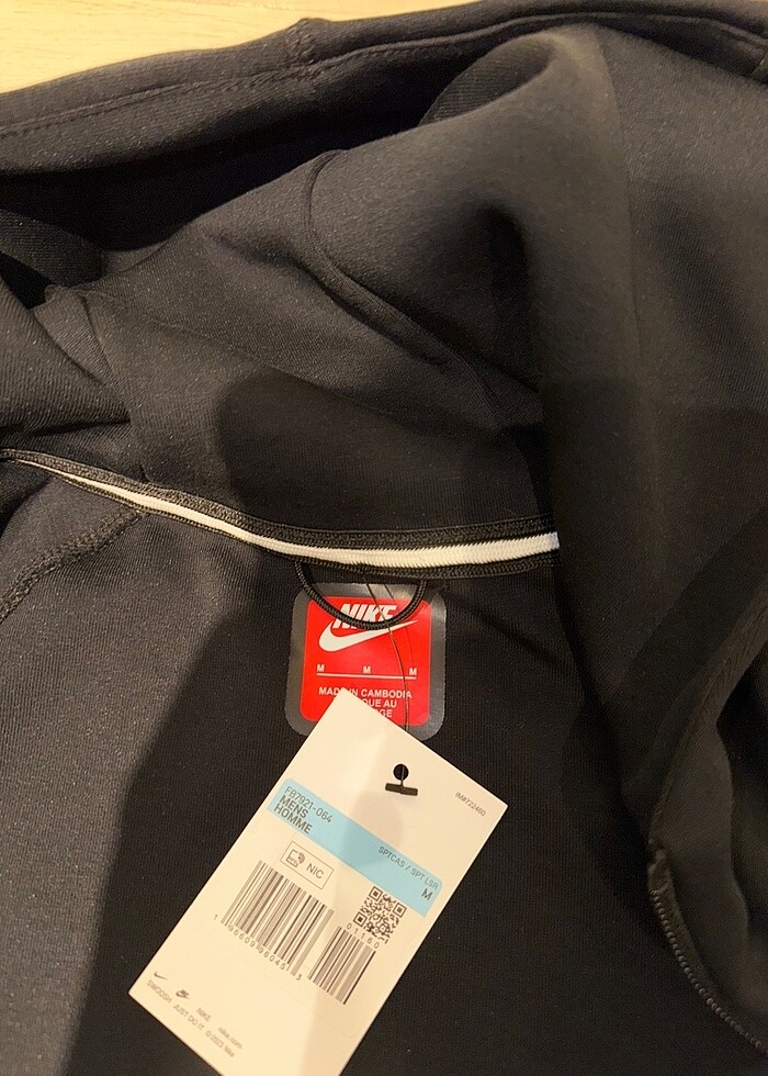 nike tech fleece üst gri orjinal - Görsel 4