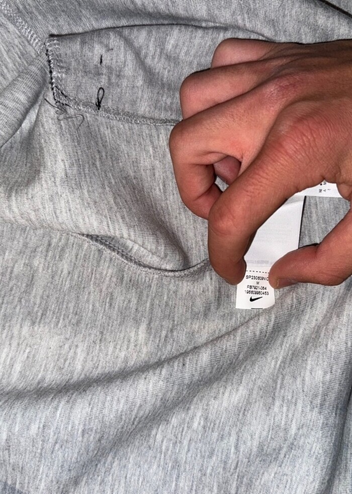 nike tech fleece üst gri orjinal - Görsel 5