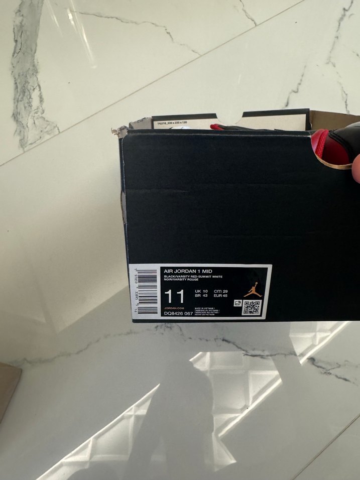 nike jordan mid kırmızı faturalı - Görsel 2