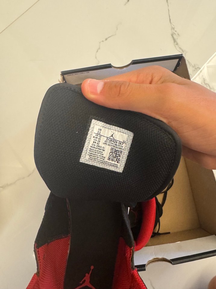 nike jordan mid kırmızı faturalı - Görsel 3