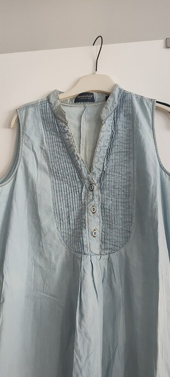 42 Beden İnce denim elbise