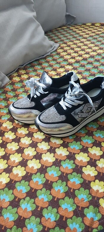 36 Beden siyah Renk Gizli topuk sneaker