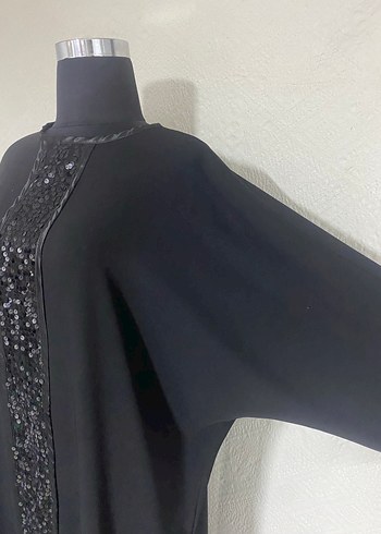l Beden siyah Renk Siyah Drapeli Uzun Kadın Abiye Elbise