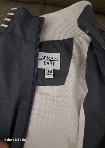 Erkek Gri Armani Fermuarlı Streetwear Ceket - Görsel 4