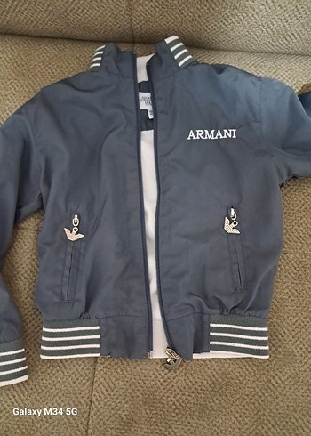 Erkek Gri Armani Fermuarlı Streetwear Ceket - Görsel 5