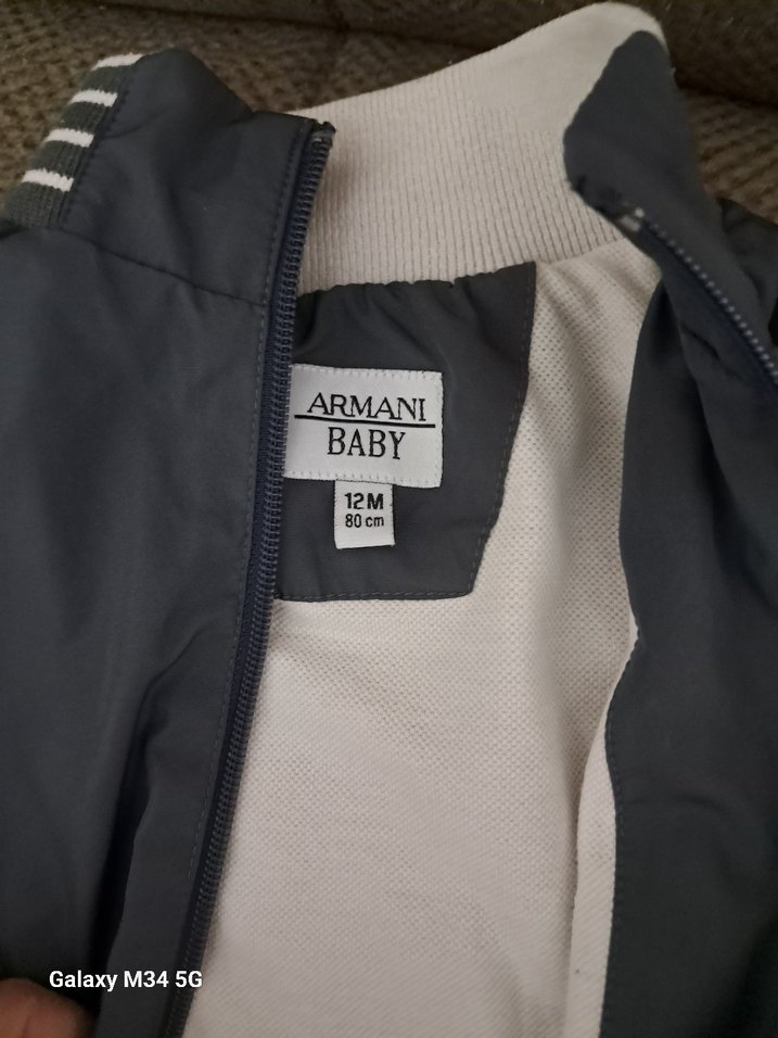 Erkek Gri Armani Fermuarlı Streetwear Ceket - Görsel 4