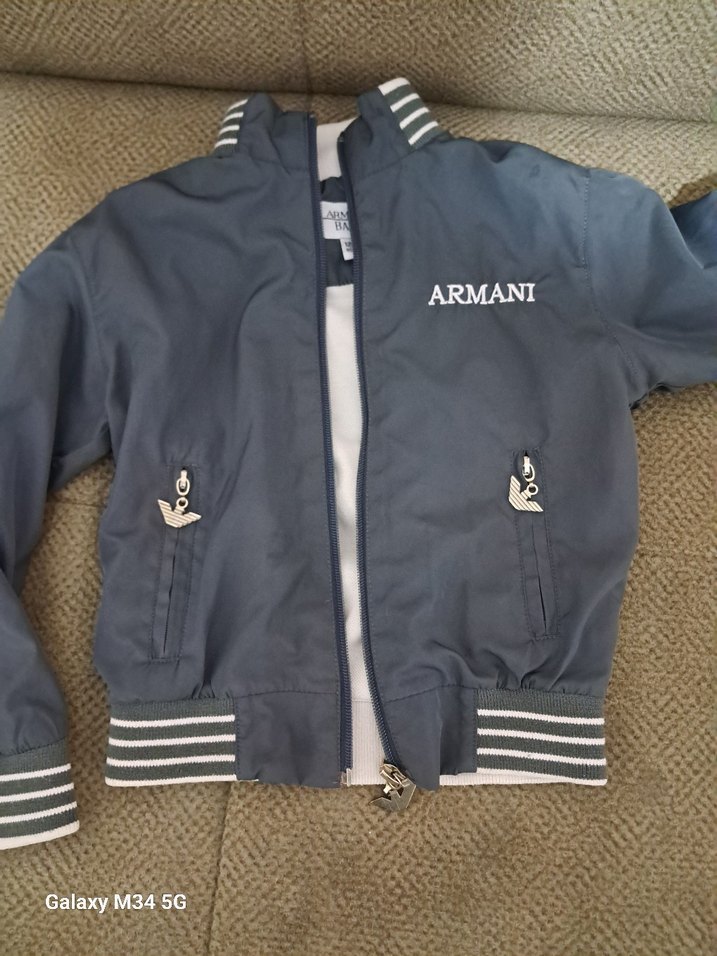Erkek Gri Armani Fermuarlı Streetwear Ceket - Görsel 5