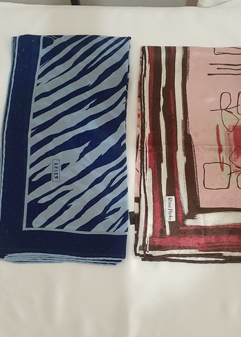 Diğer Çiçek ve Zincir Desenli Elastik Kadın Fular