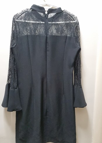 ADL marka dantel Detaylı Siyah Uzun Kollu Gotik Elbise - Görsel 2