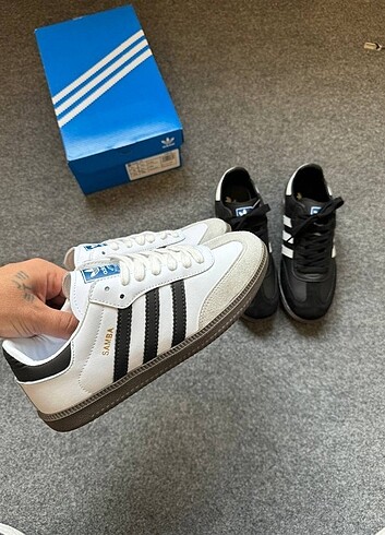 Adidas Adidas samba siyah beyaz Unisex QR kodu mevcut Kutulu etiketli