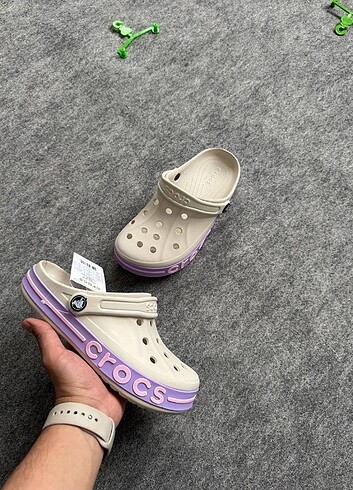 Crocs bayaband cream purple Orjinal bez torbalı 36-40 Arası nu