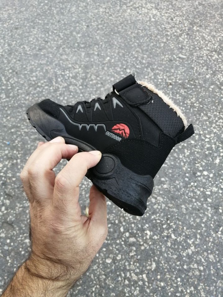 Renkli Baskılı Siyah Erkek Çocuk Botu - Görsel 3