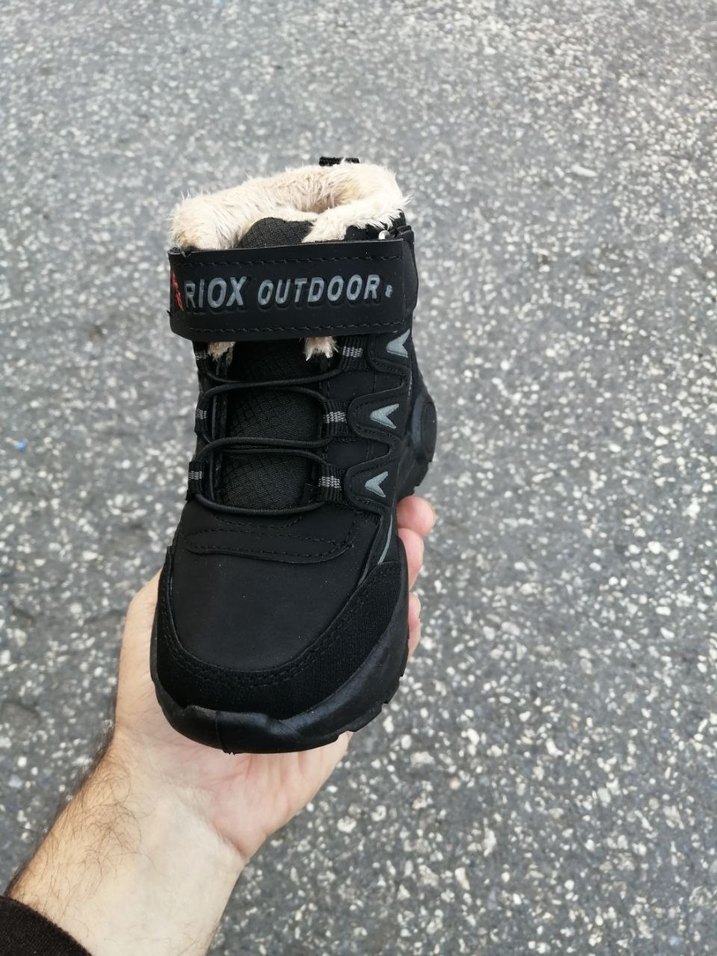 Siyah Erkek Çocuk Lastik Bot Velcro - Görsel 4