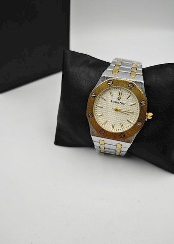 Altın ve Gümüş Detaylı Modern Klasik Erkek Saati - Görsel 4