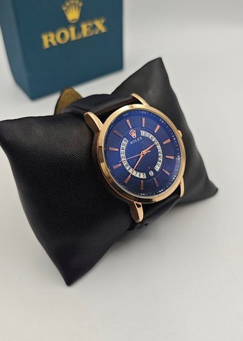 Rolex Klasik Erkek Kol Saati Mavi Kadran - Görsel 2