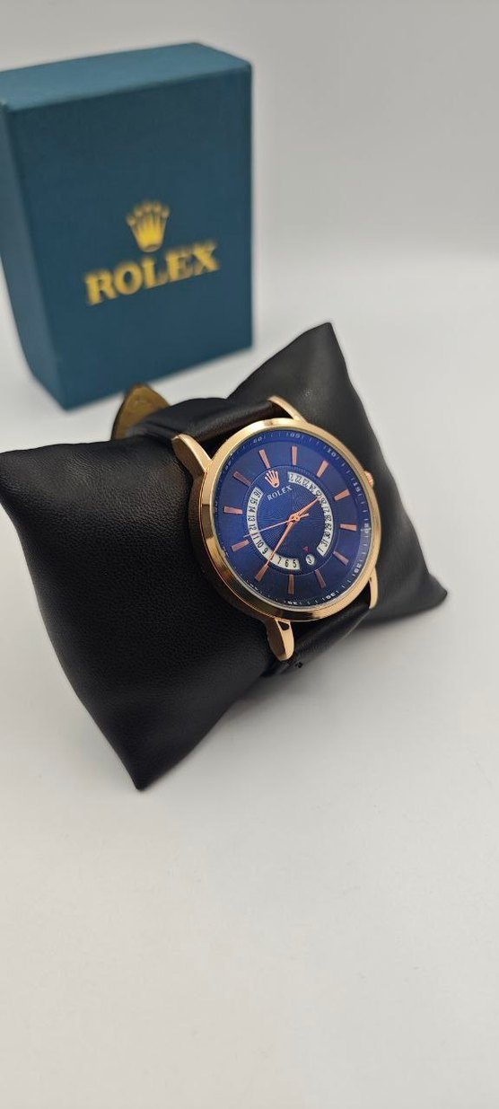 Rolex Klasik Erkek Kol Saati Mavi Kadran - Görsel 2