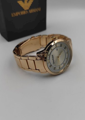 Emporio Armani Altın Renk Modern Klasik Erkek Saati - Görsel 7