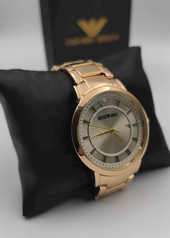 Emporio Armani Altın Renk Modern Klasik Erkek Saati - Görsel 2