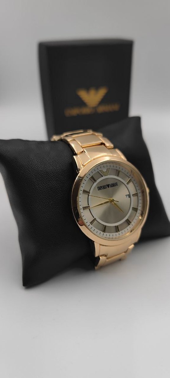 Emporio Armani Altın Renk Modern Klasik Erkek Saati - Görsel 2