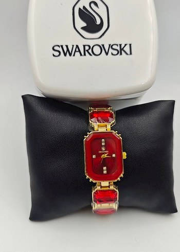 Swarovski Kırmızı Renkli Kadın Kol Saati - Görsel 2