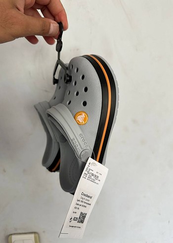 30 Beden Beyaz Crocs Terlikleri Velcro Bantlı