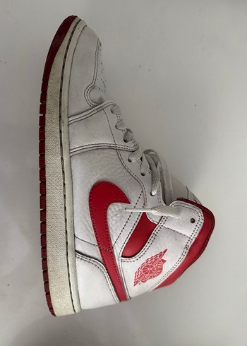 Beyaz Kırmızı Bağcıklı erkek Spor Ayakkabı - Görsel 6