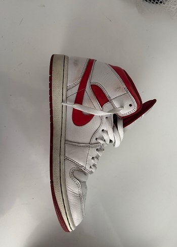 Beyaz Kırmızı Bağcıklı erkek Spor Ayakkabı - Görsel 5
