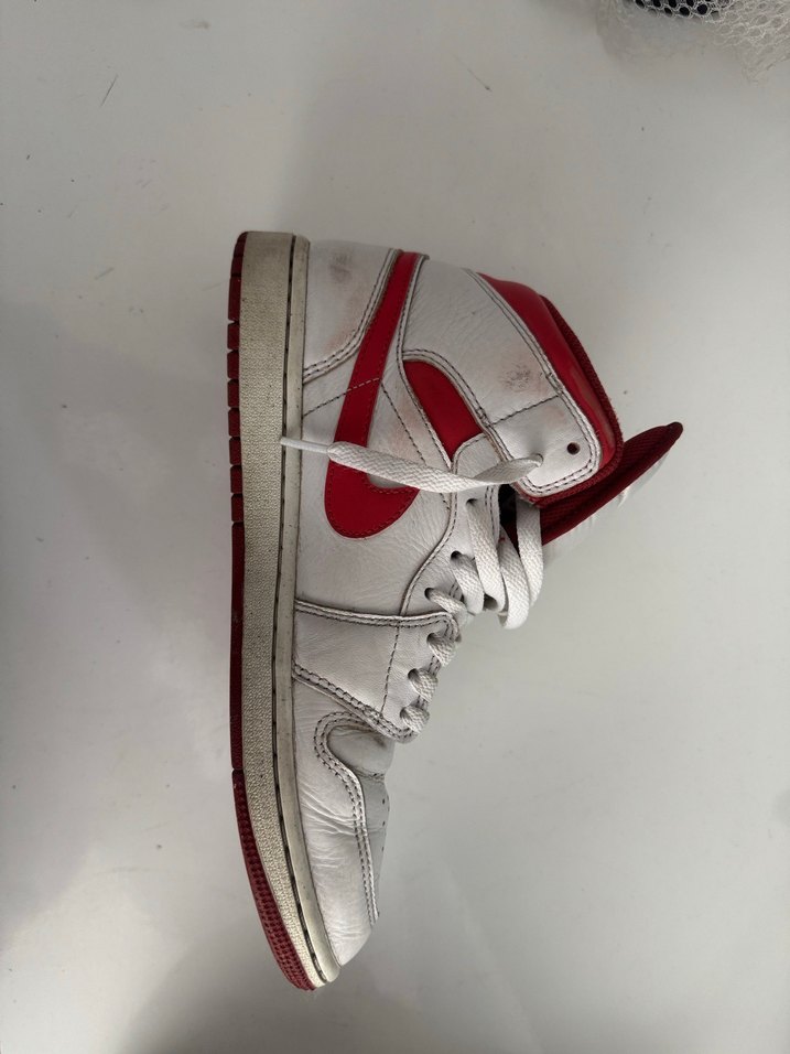 Beyaz Kırmızı Bağcıklı erkek Spor Ayakkabı - Görsel 5