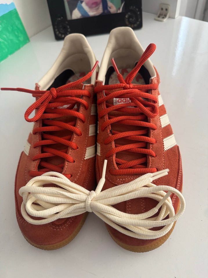 Kadın Kırmızı Süet Adidas Wedge Spor Ayakkabı - Görsel 5