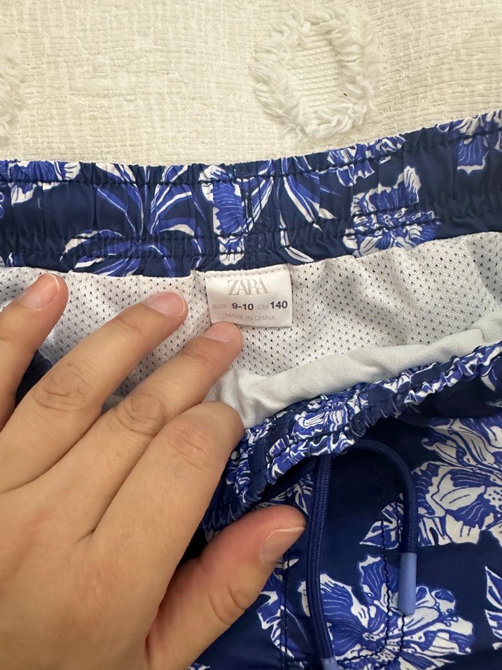 Mavi Desenli Mini Kadın Şort - Görsel 2