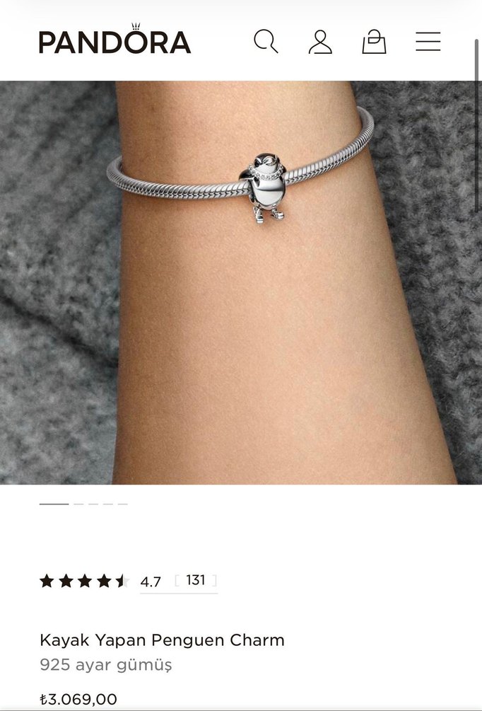 Orijinal Pandora Penguen Kadın Charm - Görsel 3