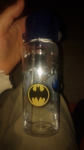 Diğer Lisanslı batman desenli Pipetli suluk 500 ml 