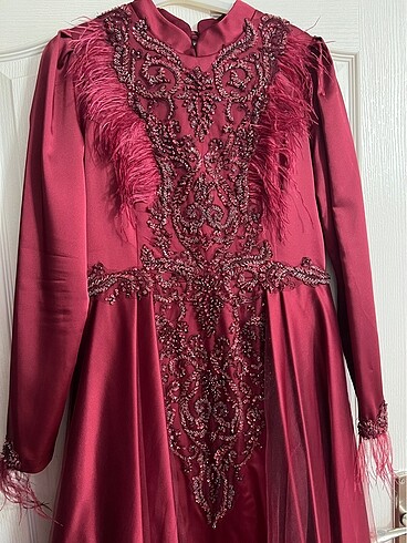 44 Beden bordo Renk Pınar Şems Abiye Bordo