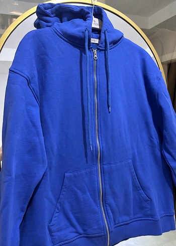 Kadın Mavi Fermuarlı ceket - Görsel 3