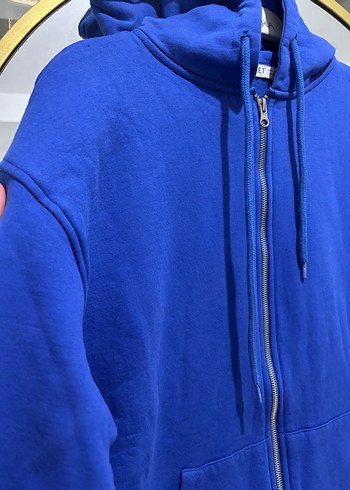 Kadın Mavi Fermuarlı ceket - Görsel 4