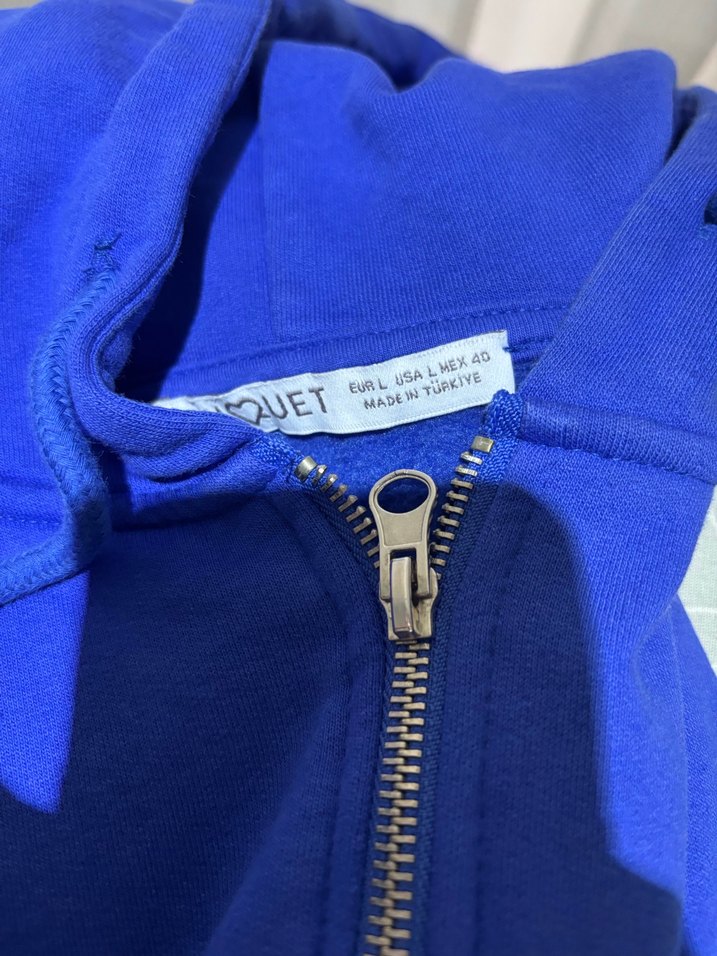 Kadın Mavi Fermuarlı ceket - Görsel 5