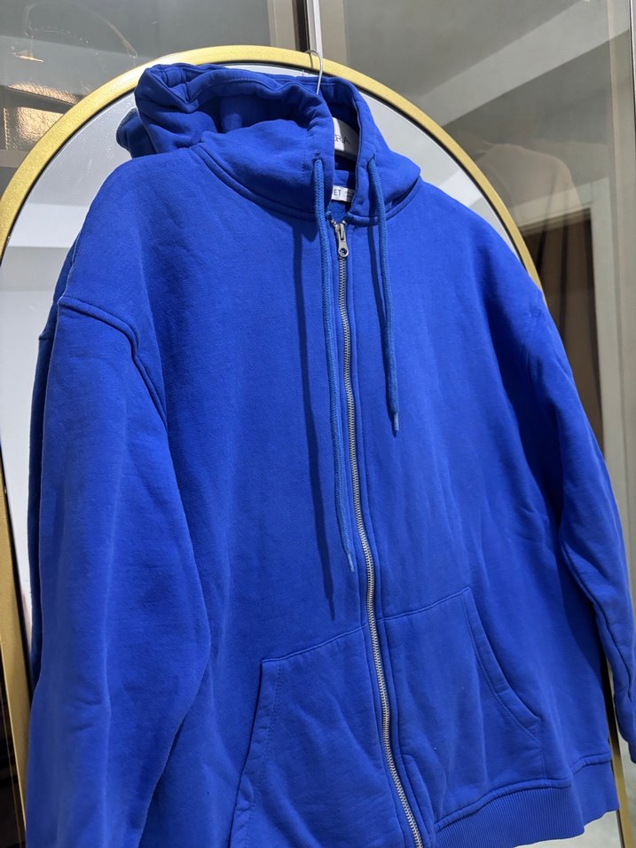 Kadın Mavi Fermuarlı ceket - Görsel 2