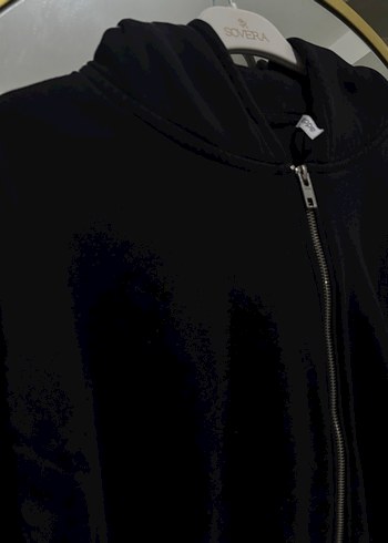 Siyah Fermuarlı Kadın ceket - Görsel 3