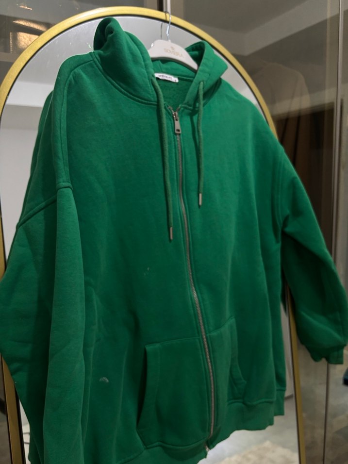 Fermuarlı Yeşil Kadın ceket - Görsel 4