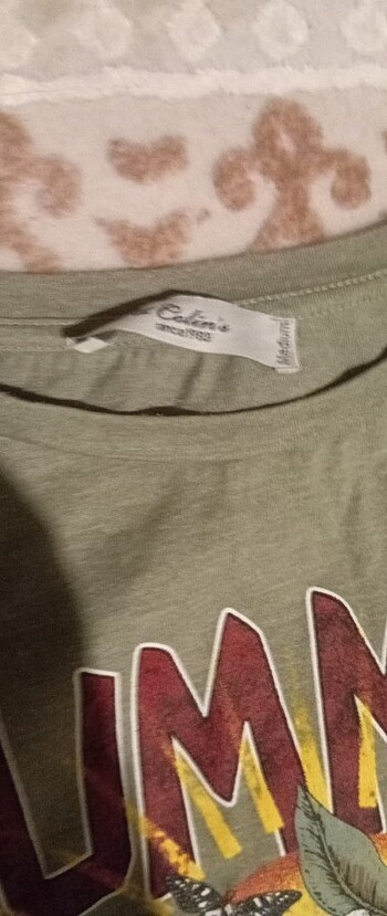 m Beden Colins Yeşil Kadın T-shirt