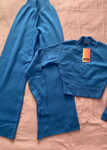 Mavi Triko Kadın Sweatshirt ve Pantolon Takımı